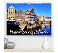 Malerisches Stade (hochwertiger Premium Wandkalender 2026 DIN A2 quer), Kunstdruck in Hochglanz: Sehenswürdigkeiten der Hansestadt Stade