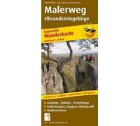 Malerweg - Elbe Sandstone Mountains, hiking map 1:25,000 [Sheet map, folded]