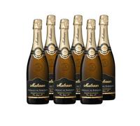 Malesan Crémant de Bordeaux Brut Vin Blanc Méthode Traditionnelle 6x75cl | Lot de 6 bouteilles 75 OP Crémant de Bordeaux, crémant brut, vin blanc pétillant, méthode traditionnelle