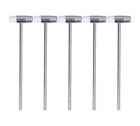 Malet de bijoux à 2 coups à double tête Mini Small 2 Face Bijoux Malelet pour l'artisanat Regardez-vous en acier inoxydable à la main et en nylon 6,5 pouces 5pcs
