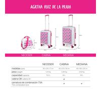 Maletas De Viaje Medianas. Maleta Mediana 4 Ruedas - Maleta 20Kg. Maletas Viaje Trolley. Maleta De Viaje Con Candado De Combinacion 133560 Multicolore