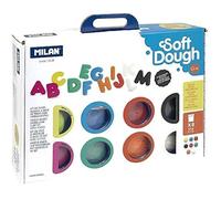 Malette 8 Boîtes 59 G Pâte Souple Soft Dough Avec Outils Alphabet - Milan