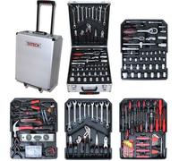 Malette à Outils, Valise de Bricolage, Avec mallette en aluminium et poignée télescopique, 251 outils, Dimensions: 50 x 37 x 23 cm