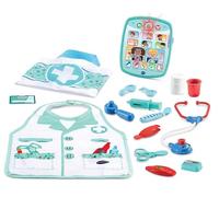 Malette Coffret apprenti Docteur Enfant 2-5 Ans - kit médical 15 Accessoires et Tablette Interactive - Set Jouet Imitation et Carte Tigre