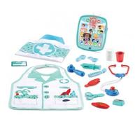 Malette Coffret apprenti Docteur Enfant 2-5 Ans - kit médical 15 Accessoires et Tablette Interactive - Set Jouet Imitation + Carte Tigre