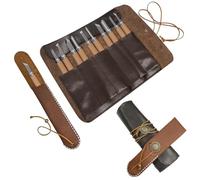 Malette Couteaux Cuillères à 5 Compartiments, Rangement De Couteaux, Valise pour Couteaux De Cuisine pour La Randonnée Et Le Camping Cadeau pour Cuisinier Professionnel Ou Passionné De Cuisine