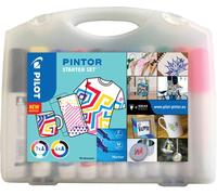 Malette De 11 Pintor - Marqueurs Peinture Multi-Surfaces À Base D¿Eau, Séchage Rapide - Textile, Verre, Bois, Pierre, Diy - Couleurs Assorties - Pointe Fine (X7) Et Large (X4)
