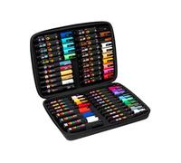 POSCA - Uni Mitsubishi Pencil - Mallette 40 Marqueurs Pointes Extra-Fines PC1MC / Fines PC3M / Moyennes PC5M / Biseautées PC8K - Marqueurs Peinture à Base d'Eau - Tout Support
