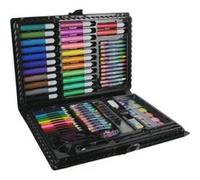 Malette de coloriage 86 pièces feutres crayons de couleurs pastels peintures à l'eau pinceau peinture ... Idéal loisirs créatifs