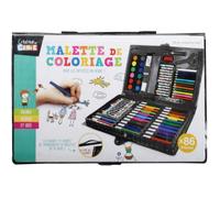 Malette de coloriage 86 pièces feutres crayons de couleurs pastels peintures à l'eau pinceau peinture ... Idéal loisirs créatifs