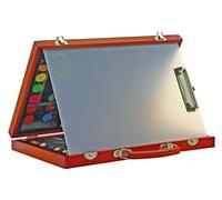 Mallette dessin/peinture - Akor - 82 pièces - Crayons, feutres, peintures - Dimensions 5.3x35x23.5 cm