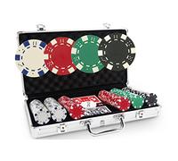 Malette Dice Basic 300 jetons - Malette Poker 300 jetons de Poker Dice 11,5g+Mallette Aluminium+2 Jeux de Cartes plastifiées+Bouton Dealer