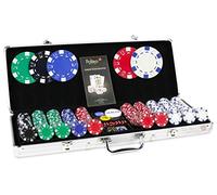 Malette Dice Premium 500 jetons - Mallette Poker 500 jetons de Poker Dice 11,5g+Mallette Aluminium+2 Jeux de Cartes plastifiées+Bouton Dealer