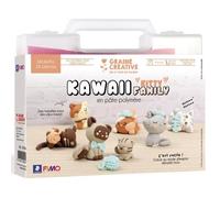 Malette fimo kawaii kitty family