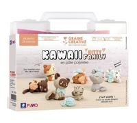 Malette Diy Figurines Fimo Kawaii - Kitty Family - 24 Pcs