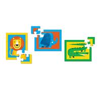 Crocodile Creek - Mon Premier Puzzle malette Jungle - 24 pièces ludiques pour Enfants dès 3 Ans - Animaux Exotiques vibrants - éveil Imagination et Apprentissage