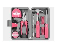 malette outils 13-Pcs Household DIY Tool Kit for Women Compact Tool Box Set with Essential Starter Tools for Home Projects caisse(24piece)
