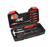 malette outils Ensemble d'outils ménagers généraux de 39 pièces dans une boîte à outils avec outils manuels essentiels for les réparations à domicile complete(Rot)