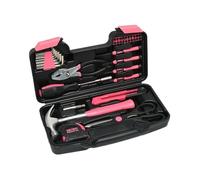malette outils Ensemble d'outils ménagers généraux de 39 pièces dans une boîte à outils avec outils manuels essentiels for les réparations à domicile complete(Roze)