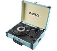 Malette tourne-disques - BT/USB/SD/FONCTION ENREGISTREMENT - Bleu - MADISON RETROCASE-CR