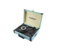 Malette tourne-disques - BT/USB/SD/FONCTION ENREGISTREMENT - Bleu - RETROCASE-CR MAD-RETROCASE-BL