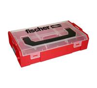 fischer Boîte de rangement FIXtainer rectangulaire Noir, Rouge, Transparent