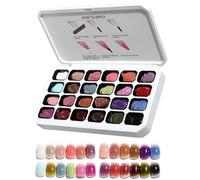 Malgel - Palette d'art de manucure française avec 24 teintes, kit de couleur professionnel pour , kit d'application de beauté décoratif | Pour pratique cosmétique, style personnel, événements