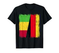Mali, Allemagne, Demi Drapeau, Patrimoine Allemand malien T-Shirt