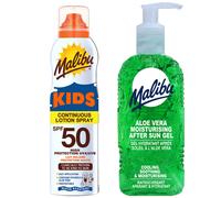 Malibu Aerosol Milk for Children SPF50 175ML + Aloe After Sun Gel 200 ml