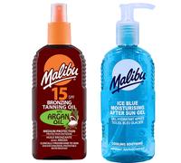 Malibu bronze oil with argan oil SPF15 200ml + after sun gel 200 ml