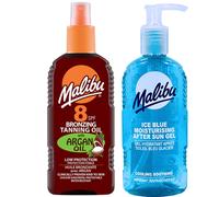 Malibu bronze oil with argan oil SPF8 200ml + after sun gel 200 ml