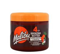 Malibu Sun SPF 4 Beurre corporel bronzant au bêta-carotène et à l'huile d'argan, résistant à l'eau, parfum tropical de noix de coco, 300 ml
