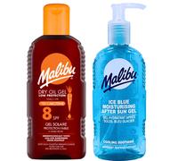Malibu Dry Gel with Carotene SPF8 200ml + Ice Blue After Sun Gel 200 ml