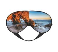 Malibu Masque de sommeil doux pour les yeux Sangle réglable Fonctionne en position de sieste Aide au sommeil