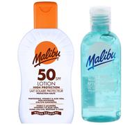 Malibu SPF50 Waterproof Lotion 200ml + After Sun Gel 100ml