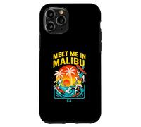 Malibu Surfer Meet Me in Malibu Retro Mens Surfs Up Coque pour iPhone 11 Pro