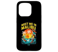 Malibu Surfer Meet Me in Malibu Retro Mens Surfs Up Coque pour iPhone 15 Pro