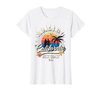 Malibu T-Shirt Graphique avec Valeur, Femme, Blanc, XL