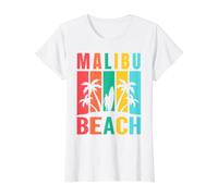 Malibu T-Shirt Graphique avec Valeur, Femme, Blanc, XL