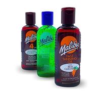 Malibu Travel Pack SPF4 Lotion Solaire Bronzer et Lotion après-soleil dans un sac de voyage 3 x 100 ml