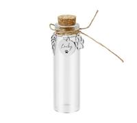 Malihome Bouteille en Verre commémorative pour Poils d'animaux, Flacon pour Cendres ou Poils de Chien ou de Chat, Souvenir de Perte d'animal de Compagnie, Cadeau de sympathie (Custom Made)