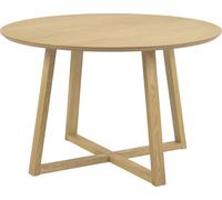 Malika Table à manger Ø120 cm, finition chêne.
