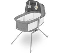 Malin Evo Lit Bébé 3 En 1 Avec Fonction De Berceau, Lit Parapluie Bébé Avec Matelas, De 0 À 9kg, Auvent, Moustiquaire, Pliable, Réglage De L'inclinaison, Sac De Voyage, Lit Bébé Pliant Léger