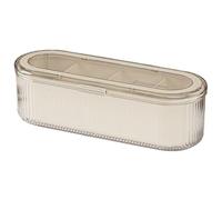 Maling Up Organizers for Vanity, 4 emplacements Blender Beauty Blender avec couvercle transparent à poussière, 10.8x4.3 Organisateur de maquillage en plastique, étui éponge de maquillage facile à net