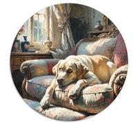 Malinois 1000 Pièces Puzzle Circulaire Animal de Compagnie Chien Puzzle Adulte pour Enfants Jeu Cadeau Unique Difficile Impossiblepour Adultes Décoration pour Enfants Cadeau 1000pcs (67.5x67.5cm)