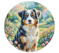 Malinois 1000 Pièces Puzzle Circulaire Animal de Compagnie Chien Puzzle Adulte pour Enfants Jeu Cadeau Unique Jeu D'Intelligence Cadeaux 1000pcs (67.5x67.5cm)