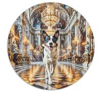 Malinois 1000 Pièces Puzzle Circulaire Animal de Compagnie Chien Puzzle Adulte pour Enfants Jeux De Défi Uniques Difficile Impossiblepour Adultes Décoration pour Enfants Cadeau 1000pcs (67.5x67.5cm)