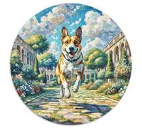 Malinois 1000 Pièces Puzzle Circulaire Animal de Compagnie Chien Puzzle Adulte pour Enfants Pression Réduite Puzzle Jeu D'Intelligence Cadeaux 1000pcs (67.5x67.5cm)