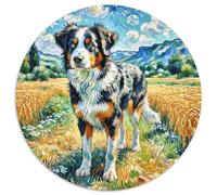 Malinois 1000 Pièces Puzzle Circulaire Animal de Compagnie Chien Puzzle Adulte pour Enfants Puzzle Familial Difficile Impossiblepour Adultes Cadeaux 1000pcs (67.5x67.5cm)