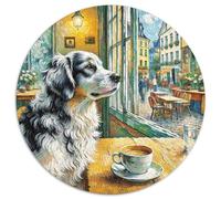 Malinois 1000 Pièces Puzzle Circulaire Animal de Compagnie Chien Puzzle Adulte pour Enfants Puzzle Rond Créatif Jeu D'Intelligence De l'art De La Décoration Moderne 1000pcs (67.5x67.5cm)